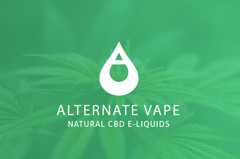 alternative vape repbrand: new logo on hemp backdrop