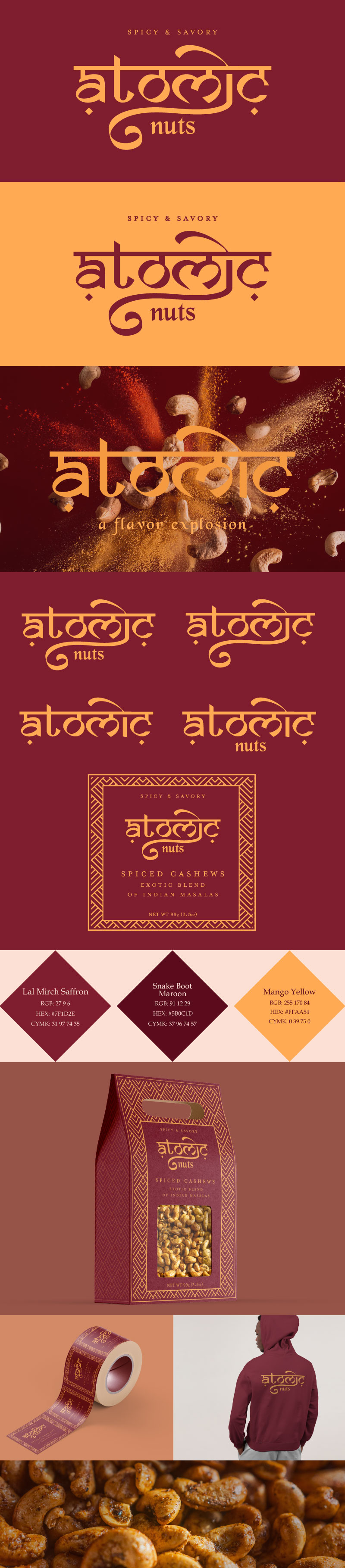 brand presentation including logo, colors and brand images