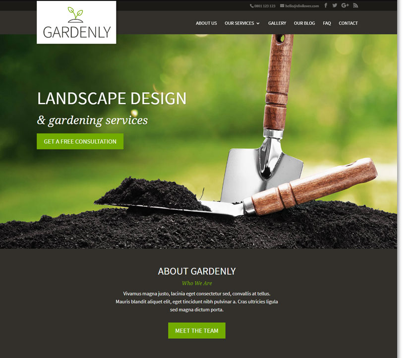 garden center ecommerce website design