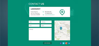 contact form web design for landscaping company