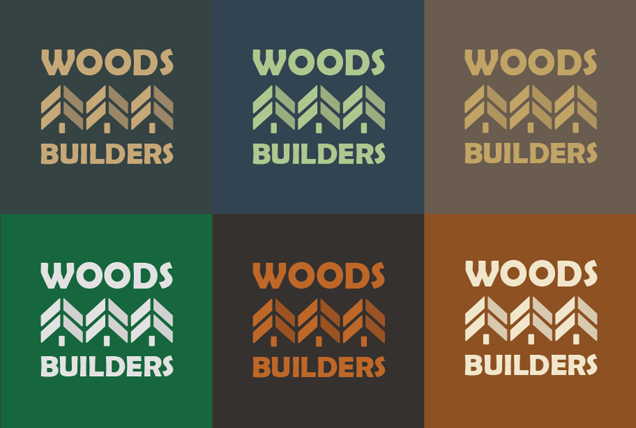 logo design and branding for woods builders, a buiding company in grand rapids